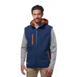Logica ATLANTIS1 Gilet Idrorepellente Blu/Arancio In Soft-Shell Waterproof
