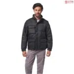 Logica BALTIC4 Giacca Impermeabile Nero Con Maniche Staccabili