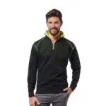 Logica Felpa Bicolore 80% Cotone - 20% Poliestere "Luxor/4" Nero/Giallo Fluo