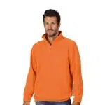 Logica Pyle Antipilling Arancio Con Zip Corta. Pyle/AR Polsini Elastici. Fondo Vita Elasticizzato.