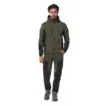 Logica Giacca Impermeabile Antivento in Soft-Shell "Uragan7" Verde Linea Premium