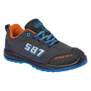 Logica Scarpe Antinfortunistica Bassa Giacarta : S3L FO SR Grigia - Blu Traspirante Linea Airfree 587