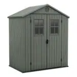 Keter Casetta Da Giardino Porta Attrezzi Darwin 6X4 Verde Con Finestre Frontali