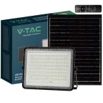V-TAC Faro Led con Pannello Solare 20W Telecomando e Batteria sostituibile Cavo da 3m Colore Nero VT-180W