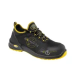 Logica Scarpe Antinfortunistica Bassa Milano2 : S3S FO SR ESD Nero - Giallo Traspirante E Idrorepellente Linea Energy 2.0