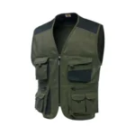 Logica Gilet Multitasche Safari 7 Verde Oliva Portabadge Estraibile 190 gr/mq