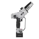 Volpi KVS5700 Potatore a Catena  a Batteria Brushless Taglio ⌀ 80 mm Lubrificazione Automatica Con 2 Batterie da 2,5 Ah Barra da 9 Cm