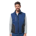 Logica Koala/1 Gilet Blu/Nero In Soft-Shell Waterproof Tre Tasche