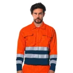 Logica Giubbino 847Hv/A Arancio-Blu Alta Visibilità Con Bande Rifrangenti