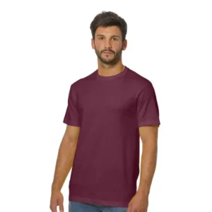 Logica 888Et T-Shirt Bordeaux Manica Corta 100% Cotone Pettinato - immagine 2