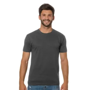 Logica 889Et T-Shirt Grigia Manica Corta 100% Cotone Pettinato - immagine 2