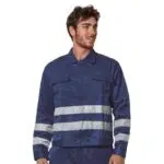 Logica Giubbino 9045Aid Blu Con Bande Alta Visibilità