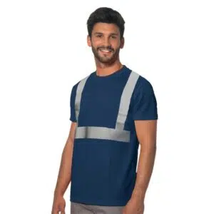 Logica T-Shirt 993HV Blu Con Bande Alta Visibilità