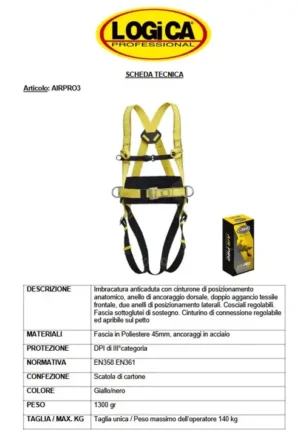 Logica AirPro3 Imbracatura Anticaduta - immagine 2