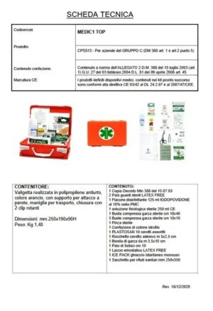 Logica Medic1Top Valigetta Pronto Soccorso Con Supoporto Per Attacco Parete - immagine 2