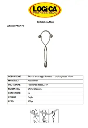 Logica AirPro Pinza Di Ancoraggio Acciaio Inox - immagine 2