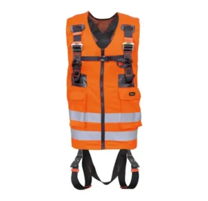 Logica Gilet Safex Alta Visibilità Arancio Con Imbracatura Anticaduta