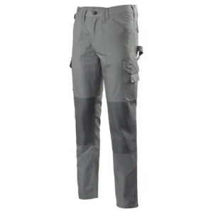 Logica Pantalone Stone Grigio Tessuto Stretch Multitasche Con Portautensili E Fascia Portamartello