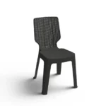 Keter T Chair Grafite Effetto Rattan Sedia Da Giardino
