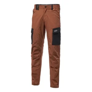 Logica Pantalone Taipei/2 Mattone Super Stretch Con Tasconi Laterali, Rinforzi Sulle Ginocchia E Porta Ginocchiera