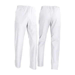 Logica Pantalone 8030ZGS Bianco 100% Cotone Con Coulisse In Vita - immagine 2