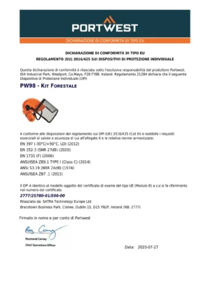 Logica PW98 Kit Elmetto Con Visiera Rialzabile In Rete Trasparente E Cuffie Antirumore - immagine 3