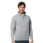 Logica SanZeno/2 Felpa Con Zip Corta Grigia Quattro Stagioni