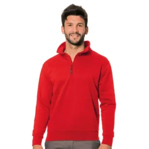 Logica SanZeno/4 Felpa Con Zip Corta Rossa Quattro Stagioni