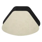 Suede Tovaglietta Double Face Pvc Bicolore Nera/Beige 48X32 Cm