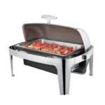 M1934 Scaldavivande Inox Elettrico Con Coperchio Roll Top Lt 8,5 72X52 H45 Cm
