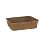 M1934 Cesta Buffet Vimini Gn 2/3 35,4X32,5 H10 Cm PP Plastificato Marrone  C04077