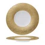 Essentia Gemini Gold Piatto Piano Ø 28 Cm Porcellana Decorata