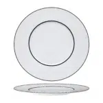 Essentia Ligne Noir Piatto Piano Ø 29 Cm Porcellana di Limoge