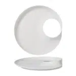 Essentia Magnesium Hole Piatto Presentazione 26X25 Cm Porcellana