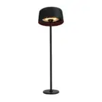 M1934 Lampada Riscaldante Alogena Infrarossi Modern Nera| W 800/1200/2000 | 220V | Ø 74 H 207 Cm