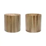 Essentia Alzata / Contenitore Cilindro Legno Acacia  Ø 15 H15 Cm