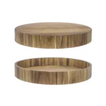 Essentia Alzata / Vassoio Cilindro Legno Acacia  Ø 35 H5 Cm