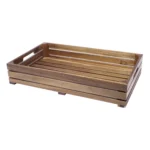 Essentia Cassetta 53,0×32,5 H 10 Cm Gn 1/1 Gastronorm Listello Legno Acacia