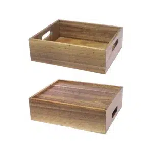 Essentia BUFFET Cassetta/Alzata Legno Acacia 32,5×26,5XH10 cm GN 1/2
