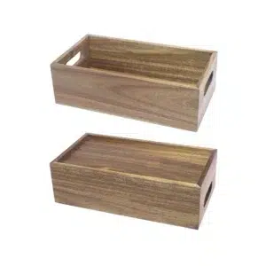 Essentia BUFFET Cassetta/Alzata Legno Acacia 32,5×17,6xH10 cm GN 1/3