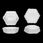 Essentia Roccia Prisma Coppetta/Piattino Vetro Bianco  Ø 10,5 H4 Cm