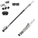 Volpi KVS7000P 2 Batterie 4 Ah Potatore A Catena Con Asta Telescopica Max 250 Cm Batteria Brushless Taglio ⌀ 160 mm Lubrificazione Automatica Barra da 19 Cm