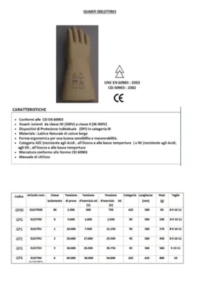 Logica ELECTRO Guanto Dielettrico In Lattice Isolante - immagine 2