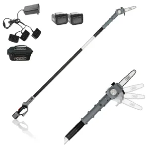 Volpi KVS8000P 2 Batterie 4 Ah Potatore a Catena Con Asta a Batteria Brushless Taglio ⌀ 160 mm Lubrificazione Automatica Con  Barra da 19 Cm " 2025 "