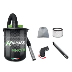 Ribimex PRCEN011KIT Minicen Aspiracenere Elettrico 800 W 10 Litri + Kit Filtro HEPA.Prefiltro Antistatico e Lancia In Metallo.