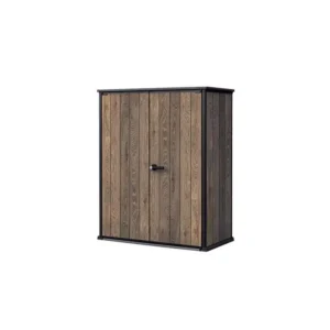 Keter Porta Attrezzi Da Esterno Vertical Shed Walnut Ideale Per Il Giardino Finitura Effetto Legno Noce 1 m²