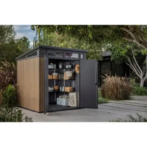 Keter Casetta Da Giardino Pent 7X7 Signature Venetian Effetto Legno Doghe 4,7 m² - immagine 3