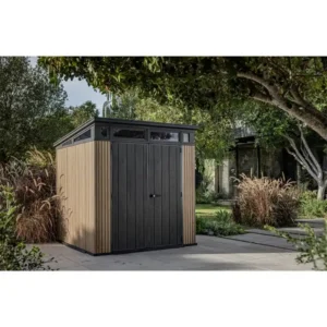 Keter Casetta Da Giardino Pent 7X7 Signature Venetian Effetto Legno Doghe 4,7 m² - immagine 5