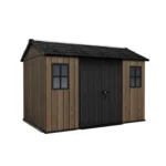 Keter Casetta Da Giardino Apex 7511/1175 Walnut Effetto Legno Noce 6,8 m² – Doppia Opzione Di Montaggio