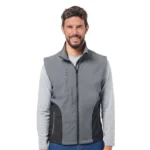 Logica KOALA/2 Gilet In Soft-Shell Grigio-Nero Antivento E Antipioggia